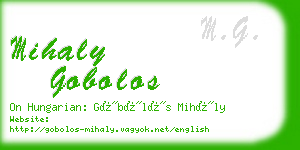 mihaly gobolos business card